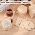 thumbnail image 2 of Posavasos de madera Hushee, 96 unidades, 10 cm, pino con almohadillas de espuma, 2 of 7