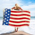 thumbnail image 3 of Herrnalise 4th of July Independence Day American Flag Beach Towel,28"×56" Soft and Quick Dry Large Microfiber Beach Towels Sand Free Beach Towel Travel Outdoor Towels for Adults Kids, 3 of 9