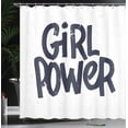thumbnail image 4 of Ambesonne Feminist Shower Curtain, Girl Power Inscription, 69"Wx75"L, White Dark Blue, 4 of 5