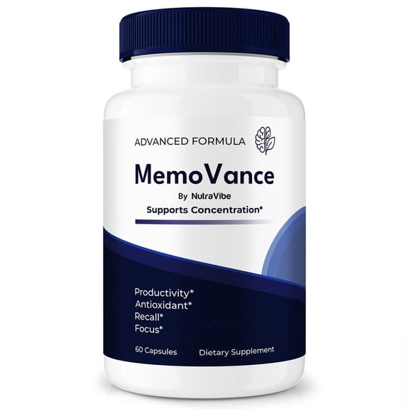 MemoVance Pills – Daily Formula with a Natural Blend to Help Maintain Focus, Memory & Concentration | Clean, Gentle, Easy-to-Swallow Capsules for Everyday Sharpness (60 Capsules)