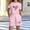 Pink, variant on Amidoa Girls Summer 2 Piece Outfits Cute Floral Short Sleeve and Casual Shorts Kids Clothing Set Light Blue Size 8