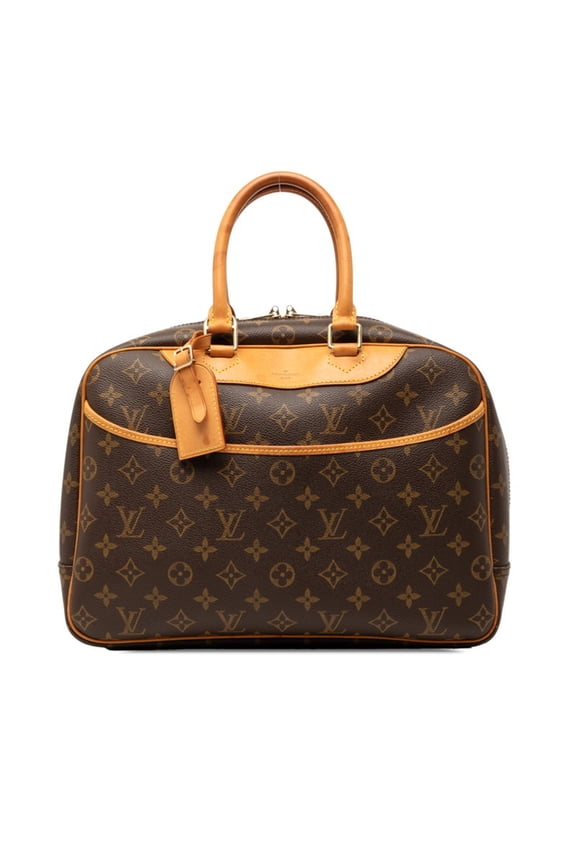 Pre-Owned Louis Vuitton Monogram Deauville Handbag M47270 Brown Leather Women's LOUIS VUITTON