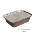 thumbnail image 1 of 10pcs Rectangle Shaped Disposable Aluminum Foil Pan Take-out Food Containers with Aluminum Lids/Without Lid, 1 of 7