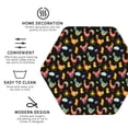 thumbnail image 3 of Kdxio Flowe Rooster Funny Coasters,4 Pcs Leather Coasters,Housewarming Gifts,Protect Furniture from Water Marks Scratch and Damage, 3 of 8