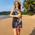 thumbnail image 3 of Balery Heart Guinea Pig Couple Vestidos de verano para mujer con estampado: vestido holgado sin mangas, vestido playero informal y cómodo para días calurosos., 3 of 7