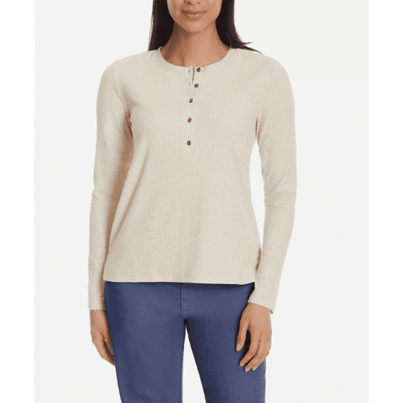 G.H. Bass & Co. Ladies' Henley Top Tan Large