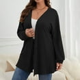 thumbnail image 5 of HVOBTTY Women's Fashion Clothing, Cardigan for Women, Women's Fashion Solid Color Leisure Long Sleeve Jacket Convention Cardigan Black XXXXXL, 5 of 5