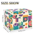 thumbnail image 5 of Yayeee Collapsible Cube Storage Bin with Lid Fabric Closet Decorative Basket with Handles, Purple Geometric, 5 of 7