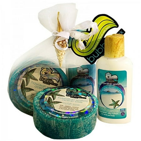 Hawaii Bubble Shack Loofah Soap & Body Lotion Duo Gift Set Ocean