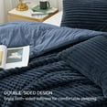 thumbnail image 4 of BEDELITE Fleece Twin Comforter Set -Super Soft & Warm Fluffy Navy Blue Bedding, Luxury Fuzzy Heavy Bed Set for Winter with 1 Pillow case, 4 of 9