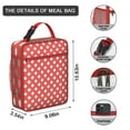 thumbnail image 2 of Colorful Polka Dot Insulated Lunch Tote – Classic Black and White and Red Retro Dot Design with Vintage Aesthetic, Waterproof Insulated Cooler Bag for Work and Picnic, 2 of 6