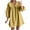 Yellow, variant on ZZwxWA 2025 Women's 3/4 Puff Sleeve Plaid Mini Dress Lapel Doll Collar Loose Y2k Dress Solid Color Sundress