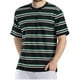 thumbnail image 1 of Tops para hombre, blusas y camisas de cuello redondo y manga corta para hombre, top casual de verano para hombre, top/camisa de cuello redondo y manga corta con solapa y estampado a rayas para hombre,, 1 of 2