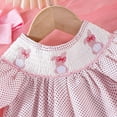 thumbnail image 5 of Fshinging Dresses For Girls Ruffle Puff Short Sleeve Princess Party Polka Dot Rabbit Embroidery Casual Baby Kids Dress Size 18-24 Months, 5 of 7