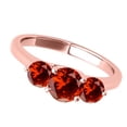 thumbnail image 3 of Aonejewelry Women's 2.25 Carat Three Stone Garnet Ring in 10k Rose Gold, 3 of 5