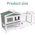 thumbnail image 2 of Wooden Rabbit Hutch Indoor and Outdoor, Large Rabbit Cage Chicken Coop Expandable, Weatherproof Bunny Cage with Anti-Chew Metal Frame Ramp for Backyard Small Animals Rufous, Grey, 2 of 9