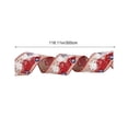 AURIGATE Patriotic Faux Linen Ribbon, Wired Edge Independence Day ...