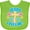 Apple Green, variant on Inktastic Easter Jesus Loves Me with Cross and Flowers Boys or Girls Baby Bib