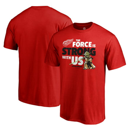 Detroit Red Wings Fanatics Branded Star Wars Jedi Strong T-Shirt -