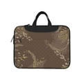 thumbnail image 2 of YFYANG 14 inch Universal Laptop Bag Oxford Cloth Laptop Sleeve, Multi-functional Brown Vintage Floral Texture Notebook Computer Messenger Bag Handbag, 2 of 8