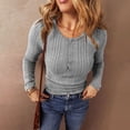 thumbnail image 5 of Women's Long Sleeve Casual Henley Neck T-Shirt, 5 of 9
