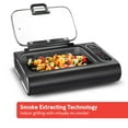 Gourmia FoodStation Indoor Smokeless Grill with Guided Cooking, Black, 7.1 H, New