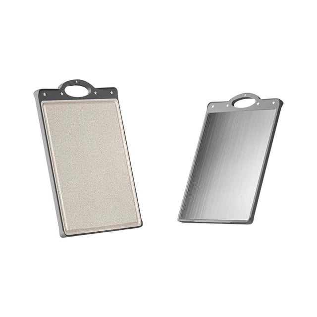 Stainless Steel Cutting Board for Kitchen Double Sided Adhesive Backing 10 in x 14 in Non Slip Surface
