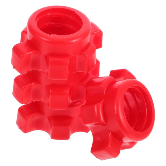 SEWOART Plastic Fixing Nut Red Pe for Dumbbell and Barbell Fitness Equipment