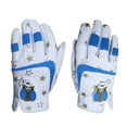 thumbnail image 1 of Golf Gloves Left & Right Handed, Premium Leather Breathable Soft Professional L, 1 of 8