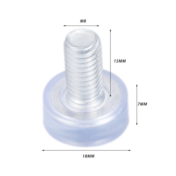 10 Pcs Clear Transparent Furniture Table Chair Sofa Leg Feet M6 M8