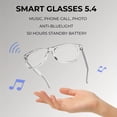 thumbnail image 6 of Newest Smart Glasses V5.4, Touch Control HD Calls & Lossless Music Magnetic Charging 50Hr Battery Ultralight 30g Design for Men & Women, 6 of 10