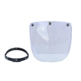 thumbnail image 2 of Escudo De Motocicleta Anti-UV Antiarañazos Lentes De Casco Visor De Burbuja Lente De Protección Contra El Viento Universal Para Cascos De Cara Abierta Estándar De 3 Broches, 2 of 7