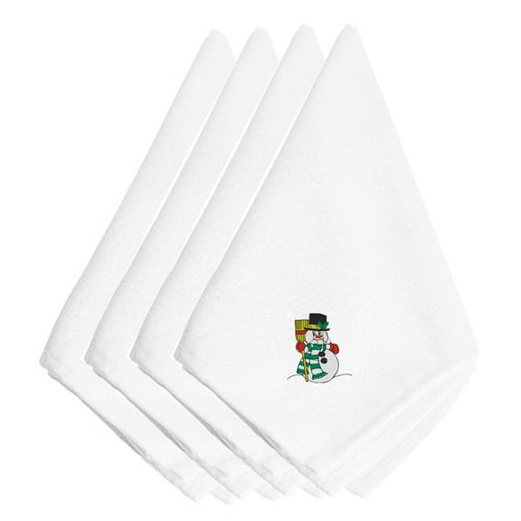 Carolines Treasures EMBT2074NPKE Christmas Snowman Embroidered Napkins Set of 4 20 x 20 multicolor