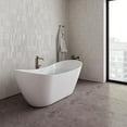 thumbnail image 4 of 71" Streamline NDR-292-15-BL Soaking Glossy White Freestanding Tub With Internal Drain in Matte Black, 4 of 4