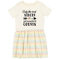 thumbnail image 3 of Inktastic Only the Best Nieces Get Promoted to Cousin Girls Toddler Dress, 3 of 5