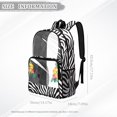 thumbnail image 7 of ZIATUBLES Zebra Tropical Flowers Print Clear Backpack Heavy Duty, Fabric & PVC Transparent Backpack with Front Pockets & Side Mesh, See Through Bookbag for School College Security, 7 of 7