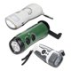 thumbnail image 5 of Linterna LED de emergencia con manivela, radio AM/FM con alarma SOS, brújula, modo de doble luz y pegatina luminosa nocturna. Batería externa portátil para el hogar y exteriores con conexión USB., 5 of 5
