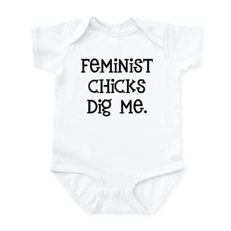 

CafePress - Feminist Chicks Dig Me Infant Bodysuit - Baby Light Bodysuit Size Newborn - 24 Months