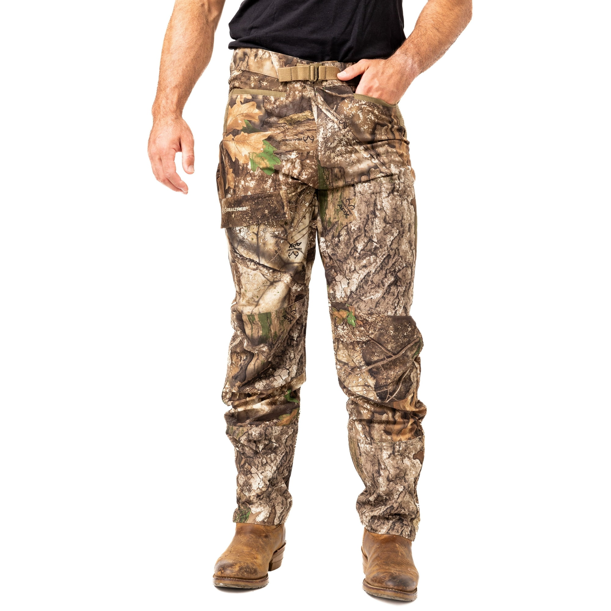 Realtree Men s 5-Pocket Edge Camo Hunting Pant - Durable Hunting Pants with Reinforced Knees Water-Resistant Breathable Ripstop Fabric