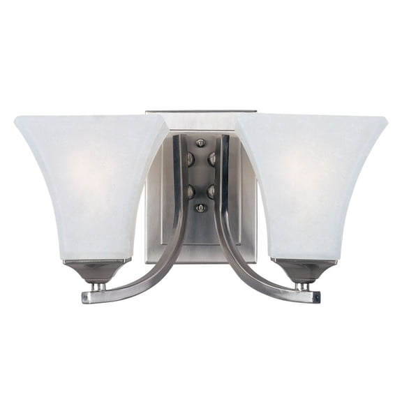20099FTSN Maxim Lighting Aurora-2 Light Contemporary Bath Vanity in Contemporary style-13.5 Inches wide by 7 inches high-Satin Nickel Finish