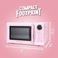 thumbnail image 6 of Nostalgia 0.7 cu ft Retro Microwave Oven, 700W Countertop Microwave Oven with 8 Auto Cook Programs, Pink, 6 of 8