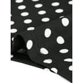 thumbnail image 6 of MODA NOVA Juniors Plus Size Polka Dots Short Sleeve Tie Waist Flare Midi Dress, 6 of 6