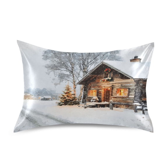 Silky Satin Standard Pillowcases For Hair And Skin House Christmas Decorations