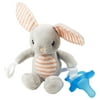 Dr. Brown's Lovey Pacifiers and Teether Holder, 0-6m, Bunny With Blue Pacifiers