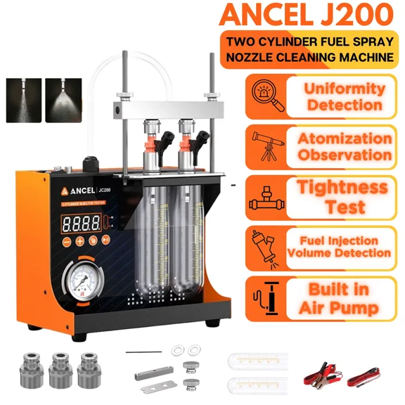 ANCEL JC200 Car Motorcycle Fuel Injector Cleaner Tester Injector Cleaning Tools