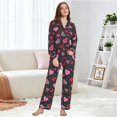 thumbnail image 6 of joogoo Pajamas Set for Women Hearts Polka Dots Long Sleeve Pjs Loungewear S, 6 of 7