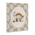 thumbnail image 2 of Stupell Industries Eclectic Watercolor Dinosaur Monstera Border Canvas Art, 16 x 20, by LSR Design Studio, 2 of 8