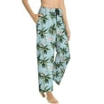 thumbnail image 2 of Xecao Flamingos And Palms Women's Straight Lounge Pajama Pants: The Epitome of Relaxed Sleepwear, 2 of 9