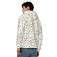 thumbnail image 4 of Kdxio Wildflower Watercolor 4 Print Men Hoodies Casual Hoodies for Men with Zip Pockets Full Zip Long Sleeve Sweatshirt Sports Hooded Jacket-Small, 4 of 5