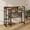 Rustic Brown, variant on Demi Bonn 4-Tier Desk Shelf Desktop Display Rack, Metal Grid Panel with 6 Hooks, Monitor Stand for Home Office, Black